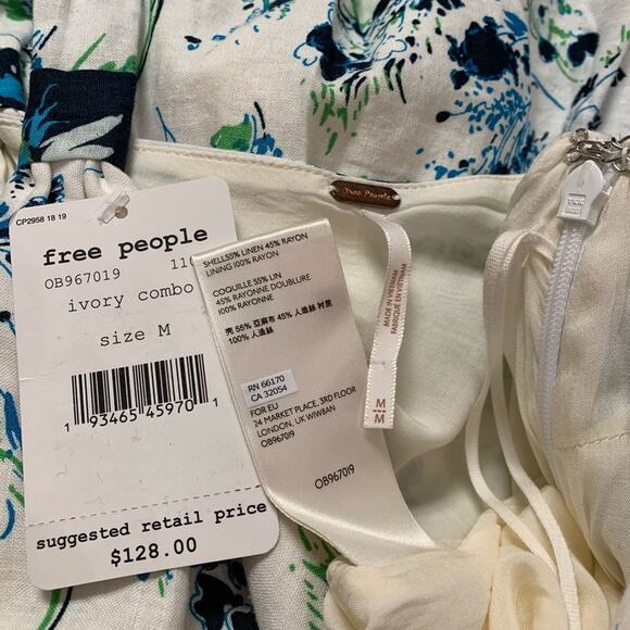 Free People All Mine Mini Dress Ivory Size Medium - Picture 7 of 8